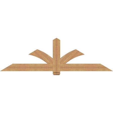 Ekena Millwork Redmond Smooth Timber Gable Bracket, Western Red Cedar, 84"W x 24"H x 1 1/2"D x 5 1/2"F, 7/12 Pitch GBW084X24X0206RED00SWR